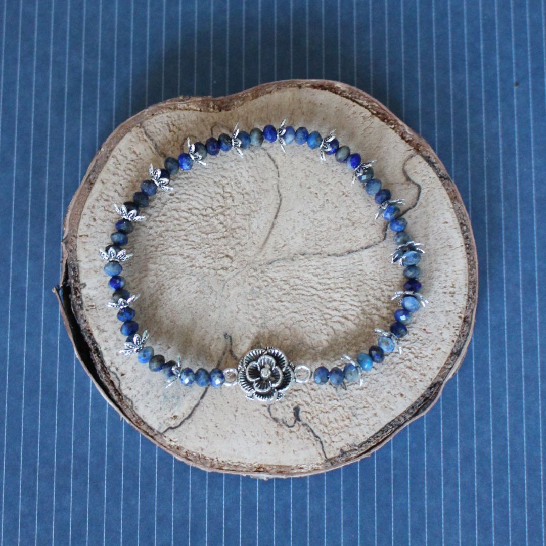 Bracelet perles facettées Lapis Lazuli