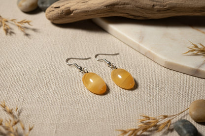 Boucles D'oreilles Agate Chaude