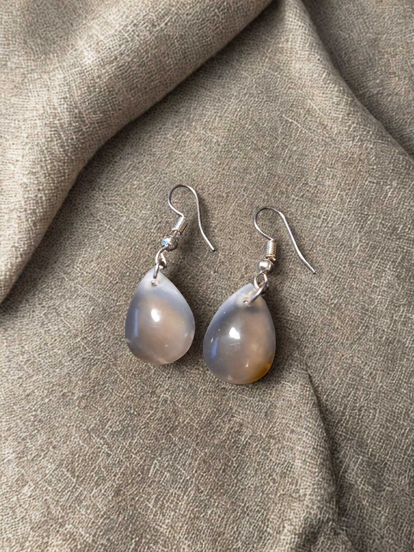 Boucle d'oreilles Agate Grise