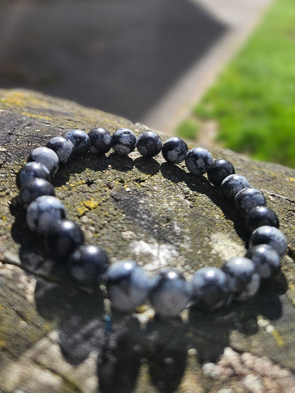 Bracelet Obsidienne Neige