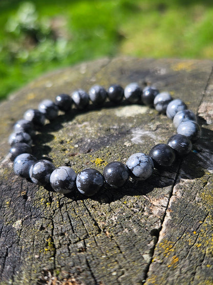 Bracelet Obsidienne Neige